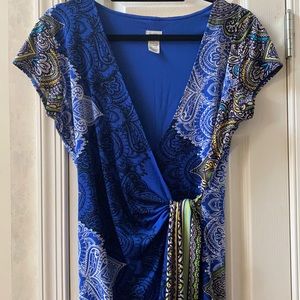 Gorgeous Cache Blue wrap jersey Dress